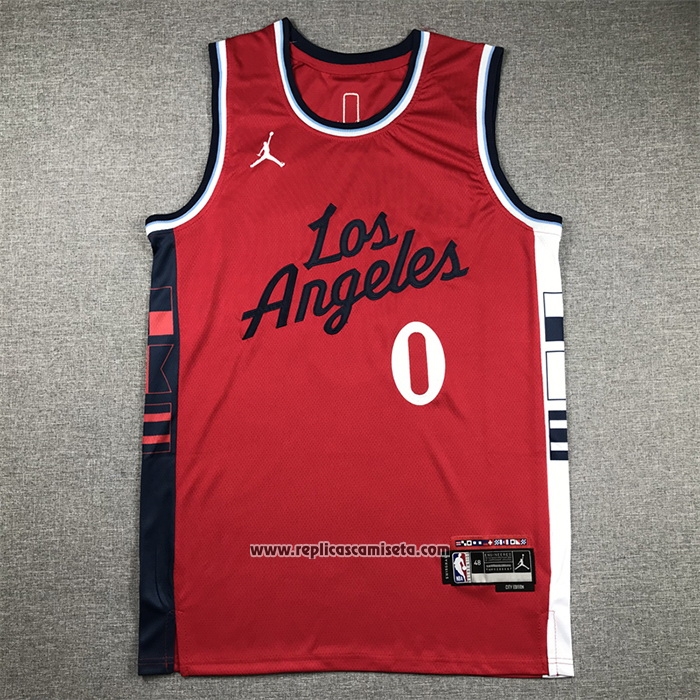 Camiseta Los Angeles Clippers Russell Westbrook #0 Statement 2024-25 Rojo